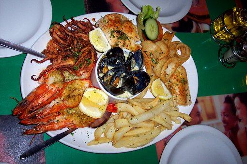 Seafood Platter in der Dias Taverna in Kapstadt