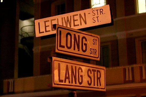 Long Street Strassenschild in Kapstadt