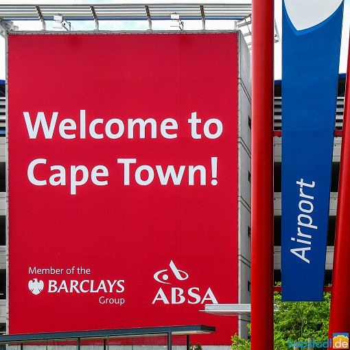 Welcome to Cape Town am Flughafen