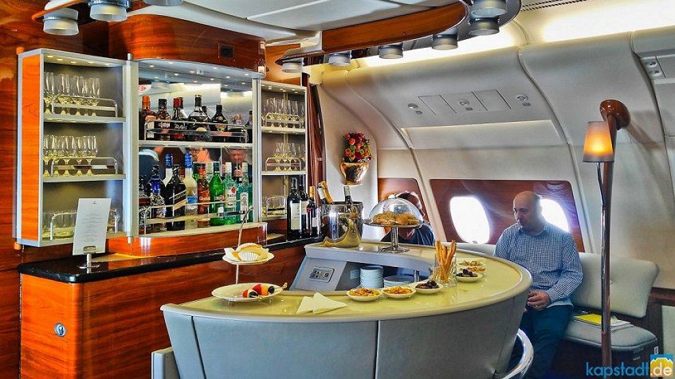 Business Class der Emirates Airlines im A380