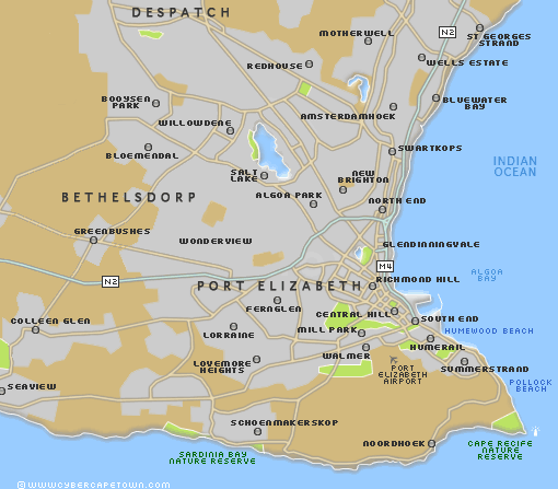 Karte von Port Elizabeth