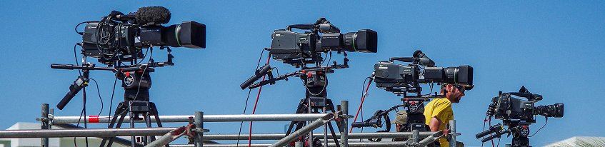 Vier Filmkameras in Kapstadt