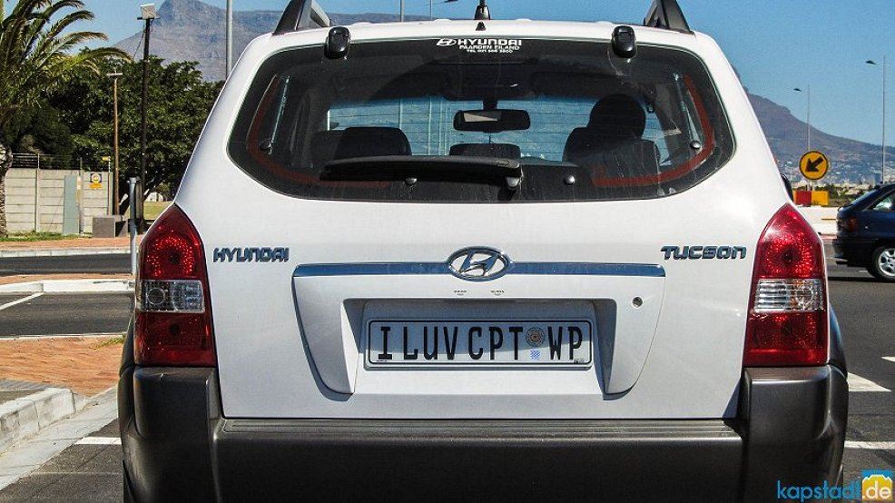 "I love Cape Town" - Autokennzeichen