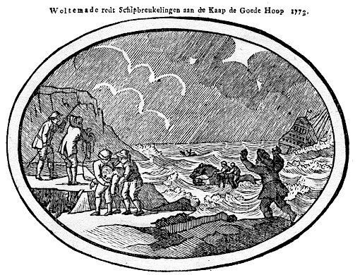 Wolraad Woltemade rettet Seeleute am Kap der Guten Hoffnung