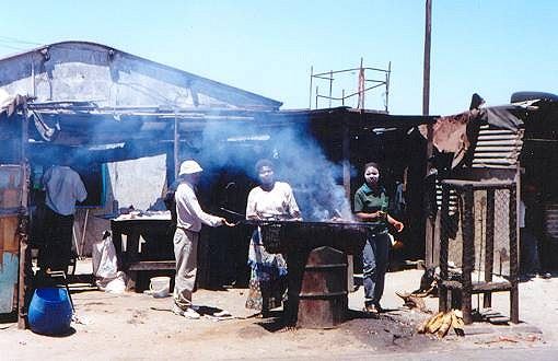 Fleischmarkt in Crossroads bei Kapstadt
