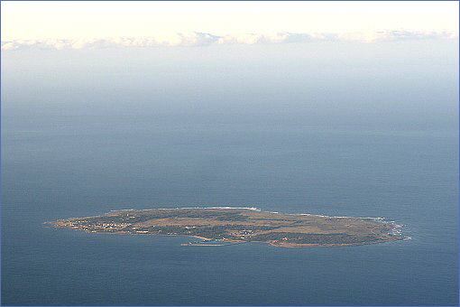 Robben Island aus der Luft