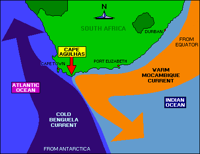 Meeresströmungen in Südafrika