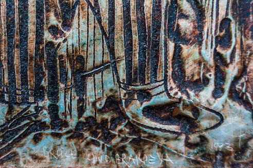 Bruce Onobrakpeya Querformat THE MASQUERADES OREMU VBO OGBO 3