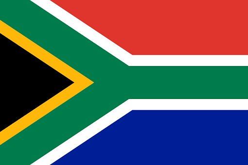 Offizelle Landesfahne aus Südafrika nach 1994