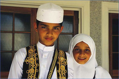 Zweil Moslem Kinder im Boo Kaap in Kapstadt